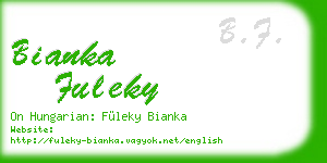 bianka fuleky business card