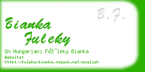 bianka fuleky business card